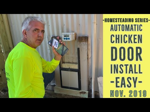 Read more about the article Installing the "Chicken Guard" automatic chicken coop door opener  (Super Easy)